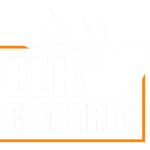 Elk Electric Logo Transparent White